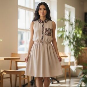 NEW Peppermint Boho Floral Chic Halter Top Dress M